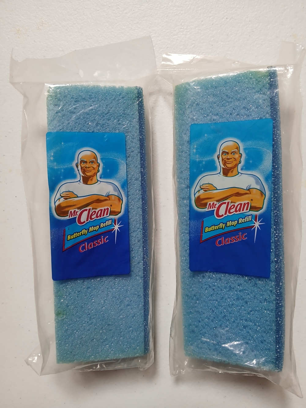 Lot of 2 Mr. Clean Classic Butterfly Mop Refill Replacements